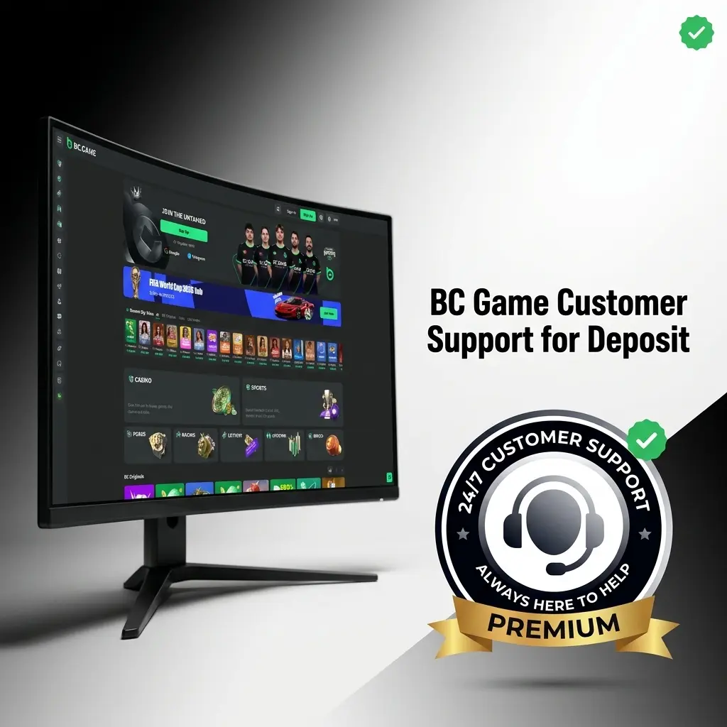 BC Game 24/7 customer support options for deposit issues including live chat, email, Telegram, and Help Centre