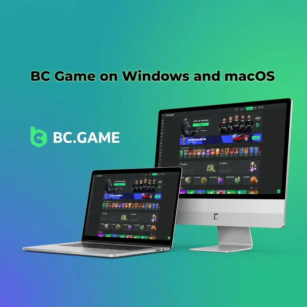 BC Game casino accessible on Windows and macOS via Chrome, Firefox, Edge, and Safari browsers with no desktop app required