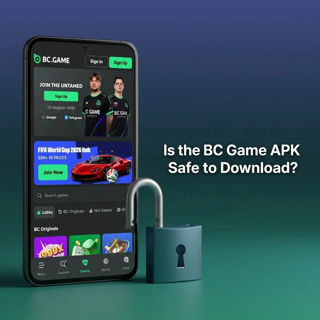 BC Game APK security features including SSL encryption, 2FA, and Curaçao eGaming licence for safe mobile gambling
