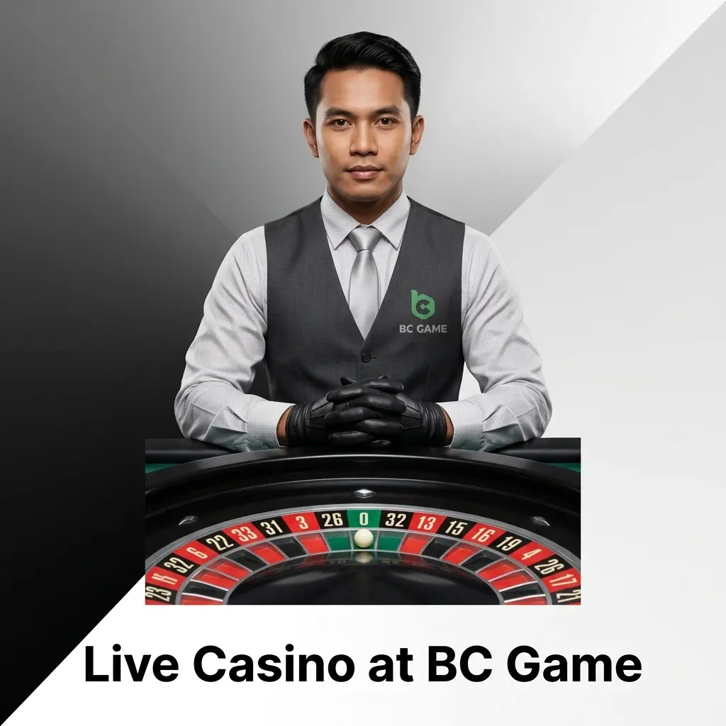 BC Game live casino table with professional dealer streaming high-definition roulette, blackjack, and baccarat games
